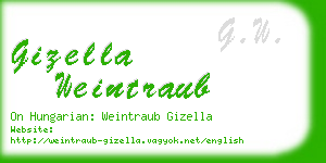 gizella weintraub business card